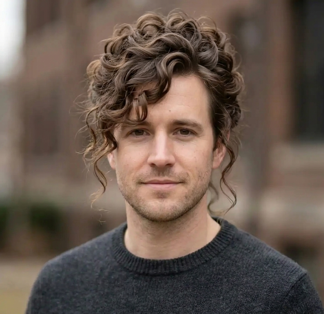 Curly Updo hairstyle for Men