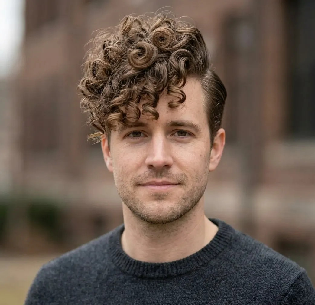 Sculpted Side Coil hairstyle for Men