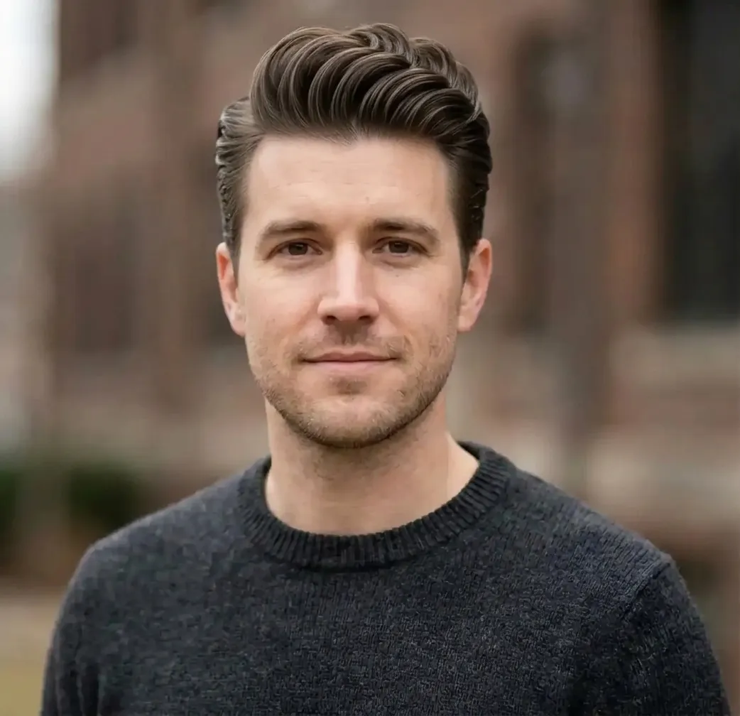 Swirled Crown Updo hairstyle for Men