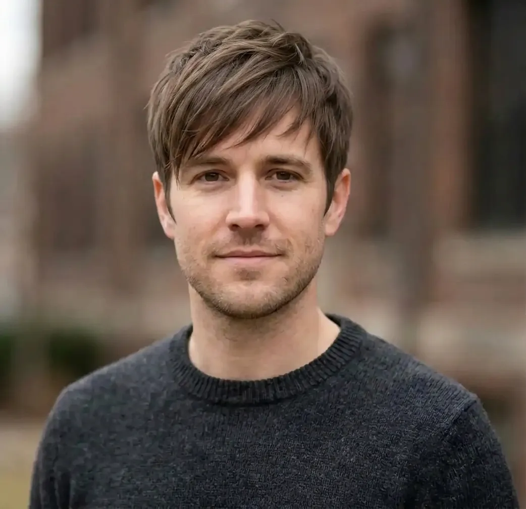 Tapered Side Bangs hairstyle for Men