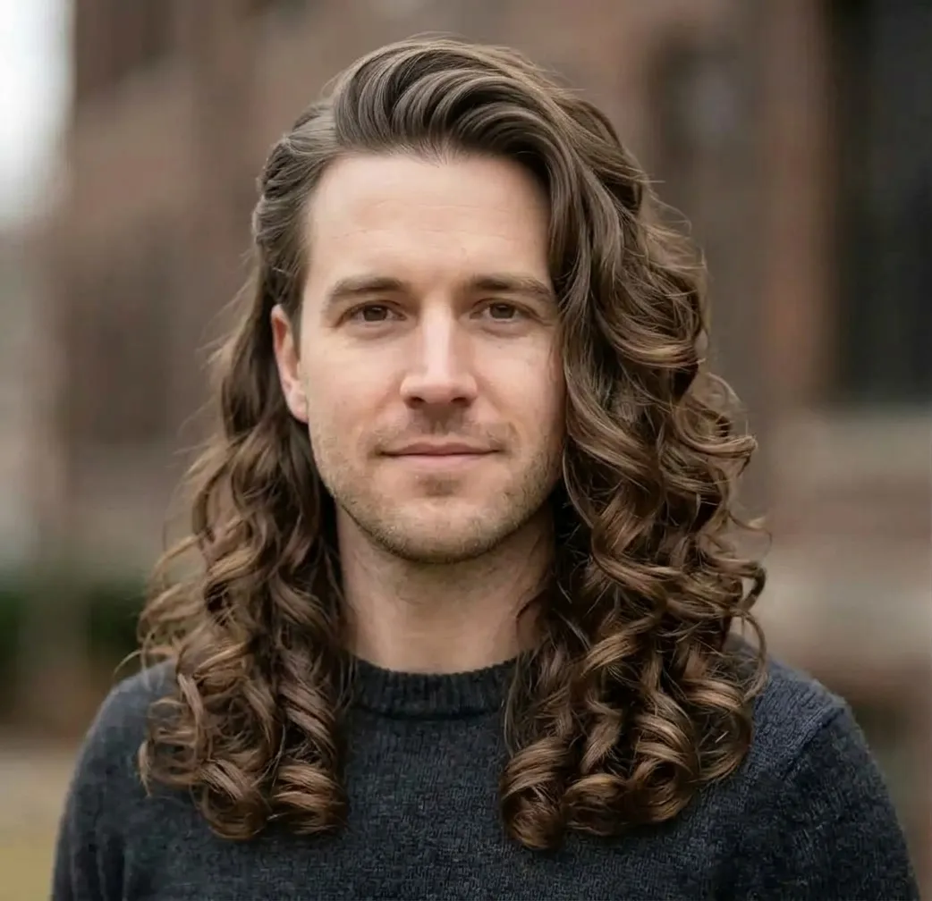 Stacked Barrel Curls hairstyle for Men