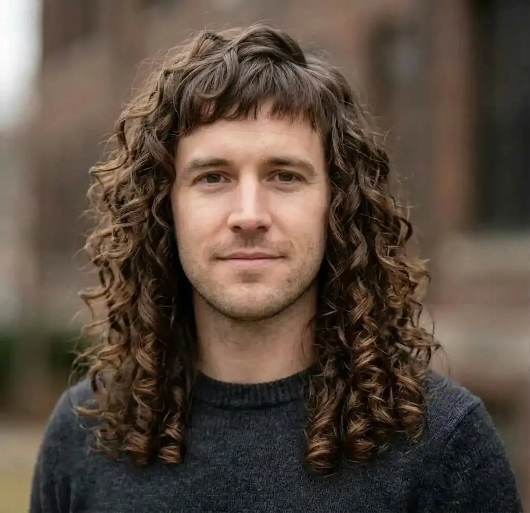 Stacked Spiral Fringe hairstyle for Men