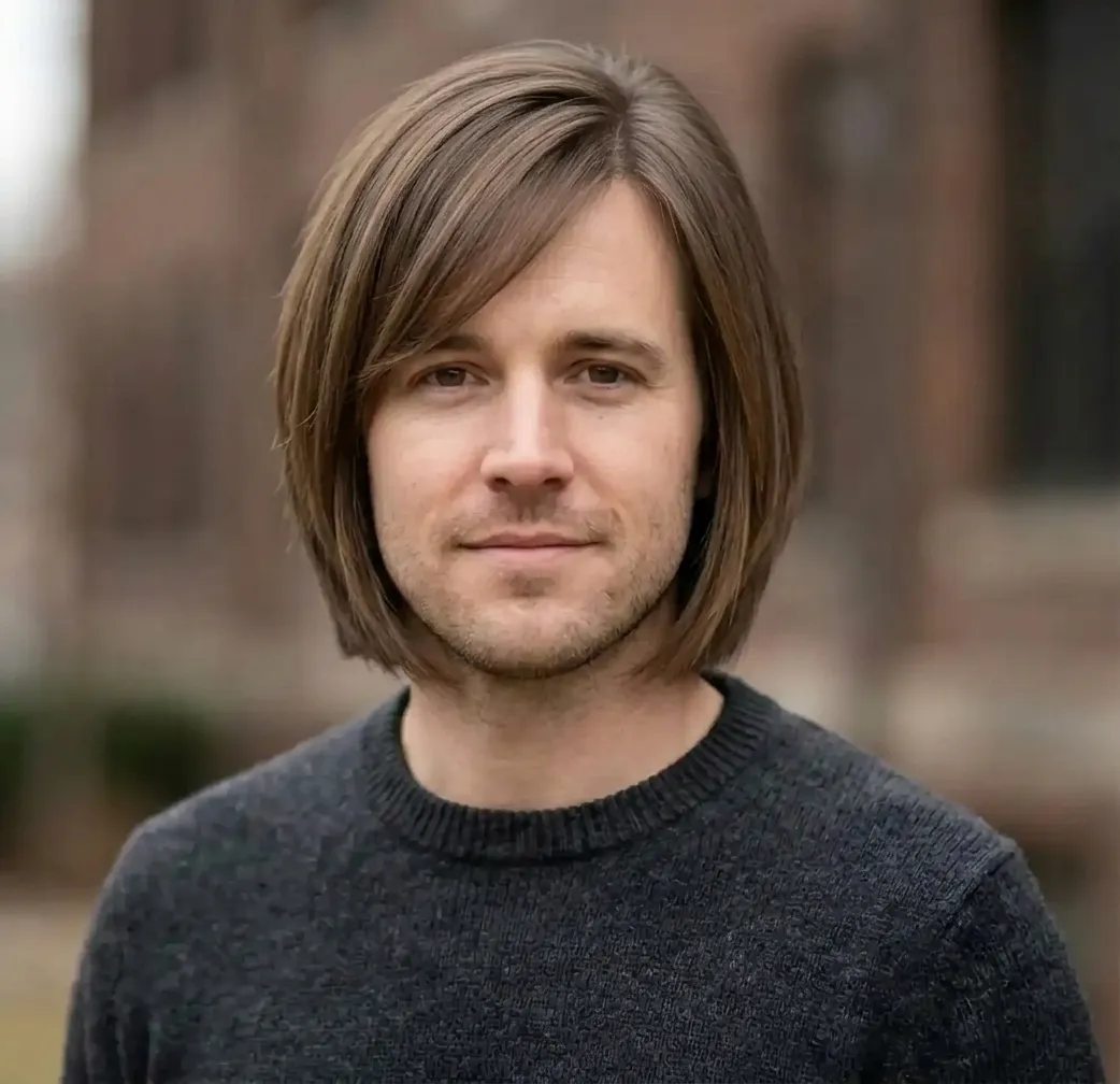 Structured Medium Bob hairstyle for Men