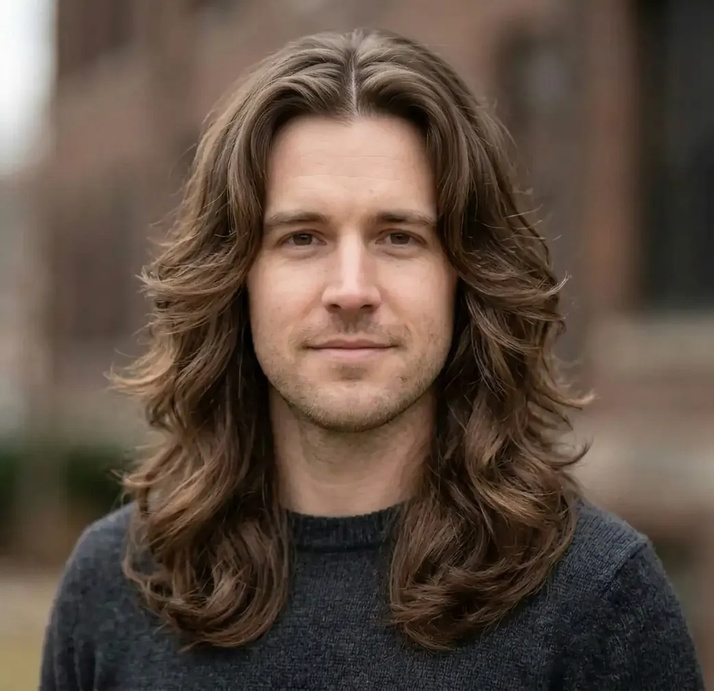 Sweeping Layered Waves hairstyle for Men
