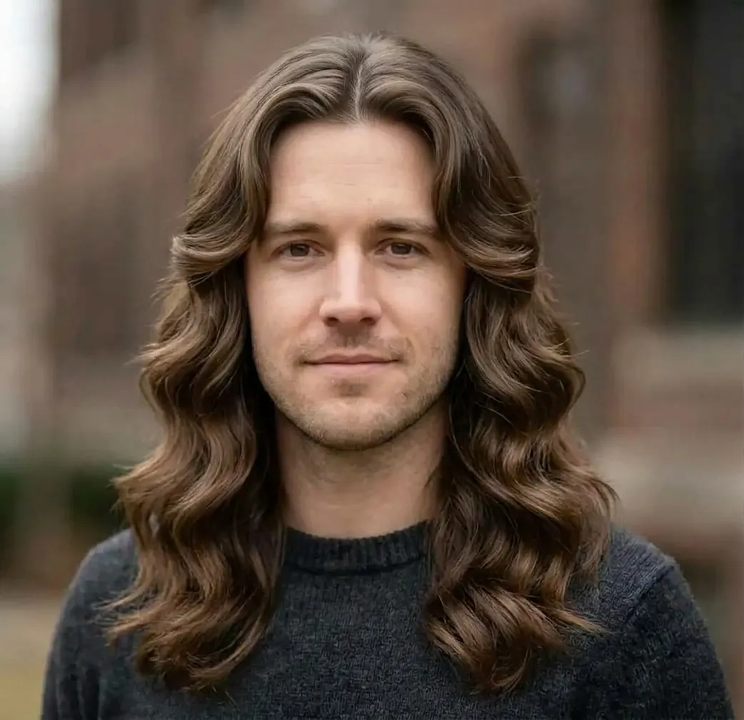 Symmetrical S Waves hairstyle for Men
