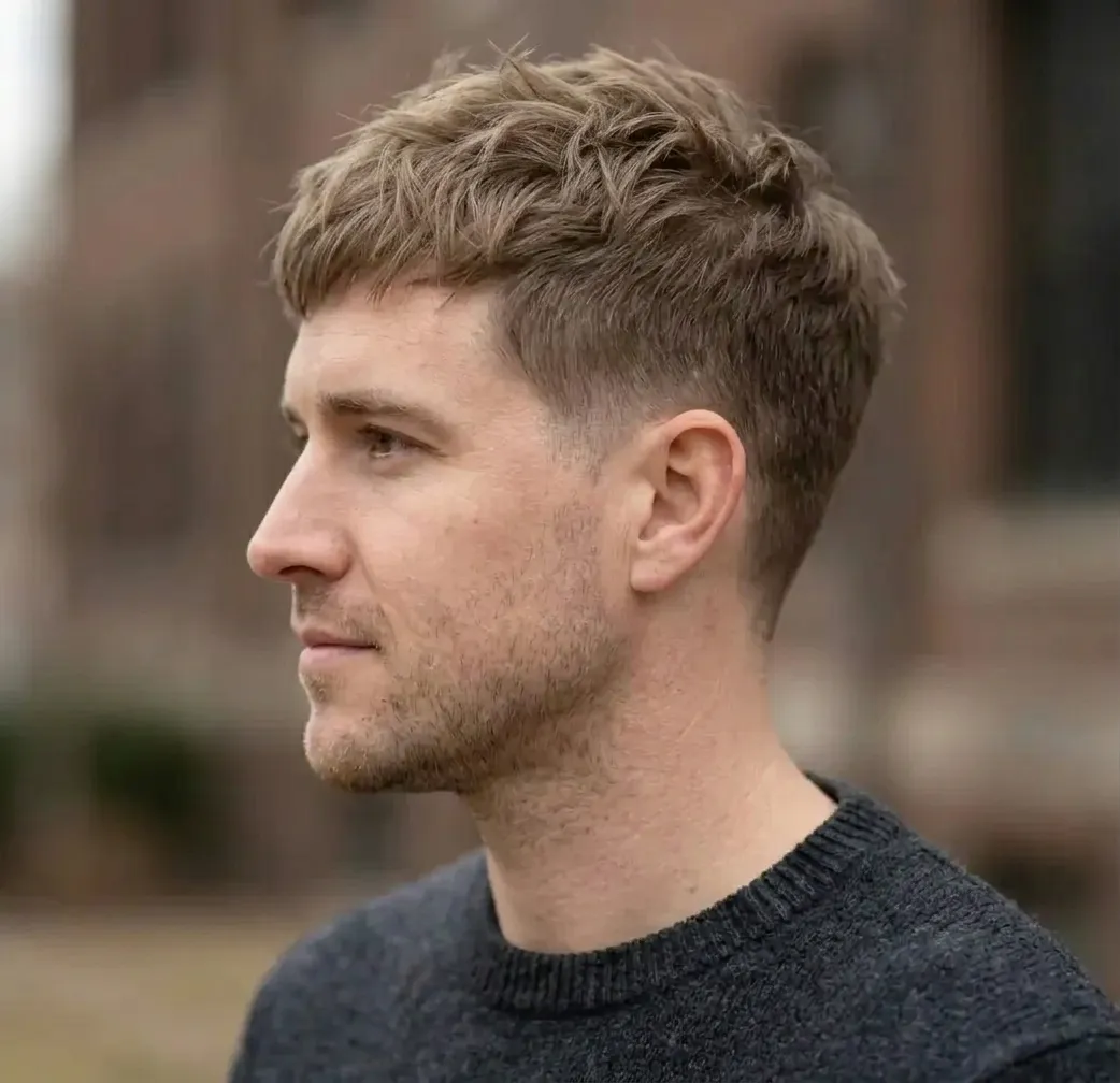 Textured Crop Haircut for men — side view