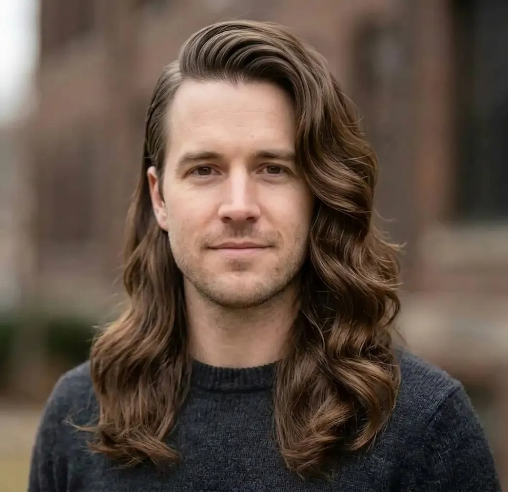Tucked Polished Waves hairstyle for Men