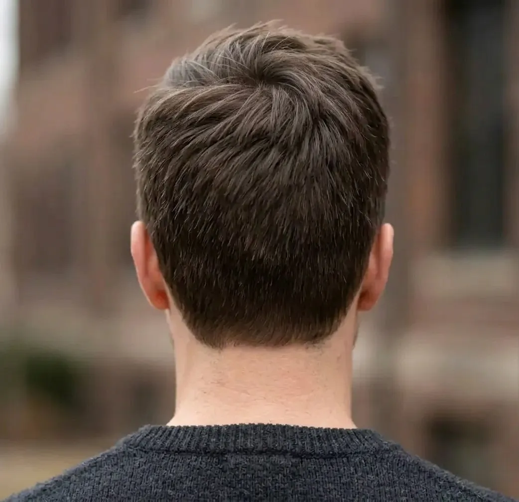 U-Shape Cut for men — back view