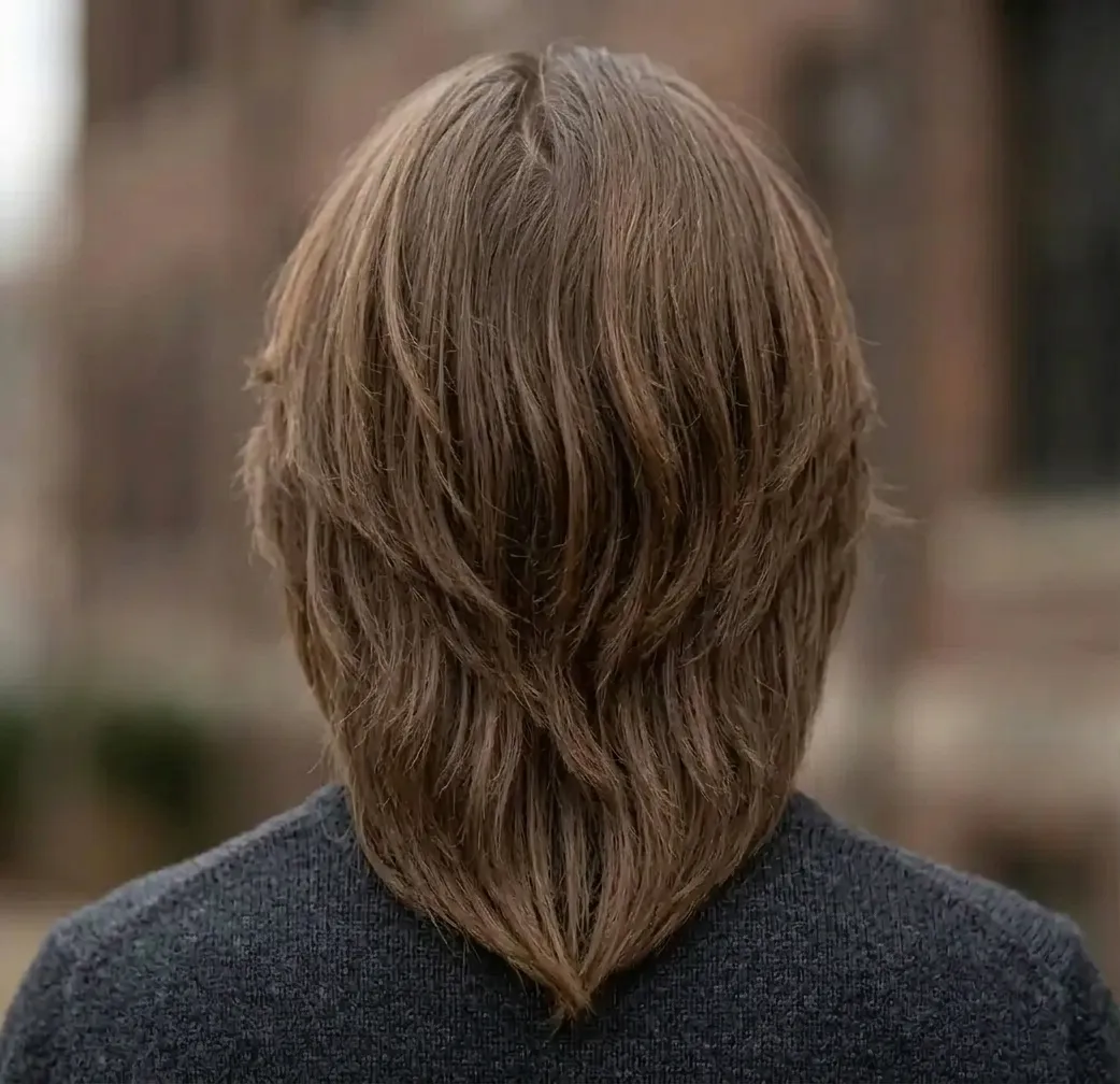 V-Shape Cut for men — back view