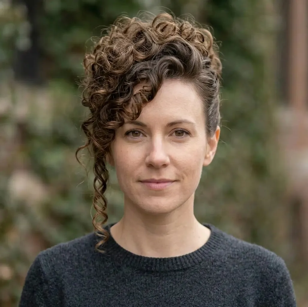 Asymmetric Curly Updo hairstyle for Women