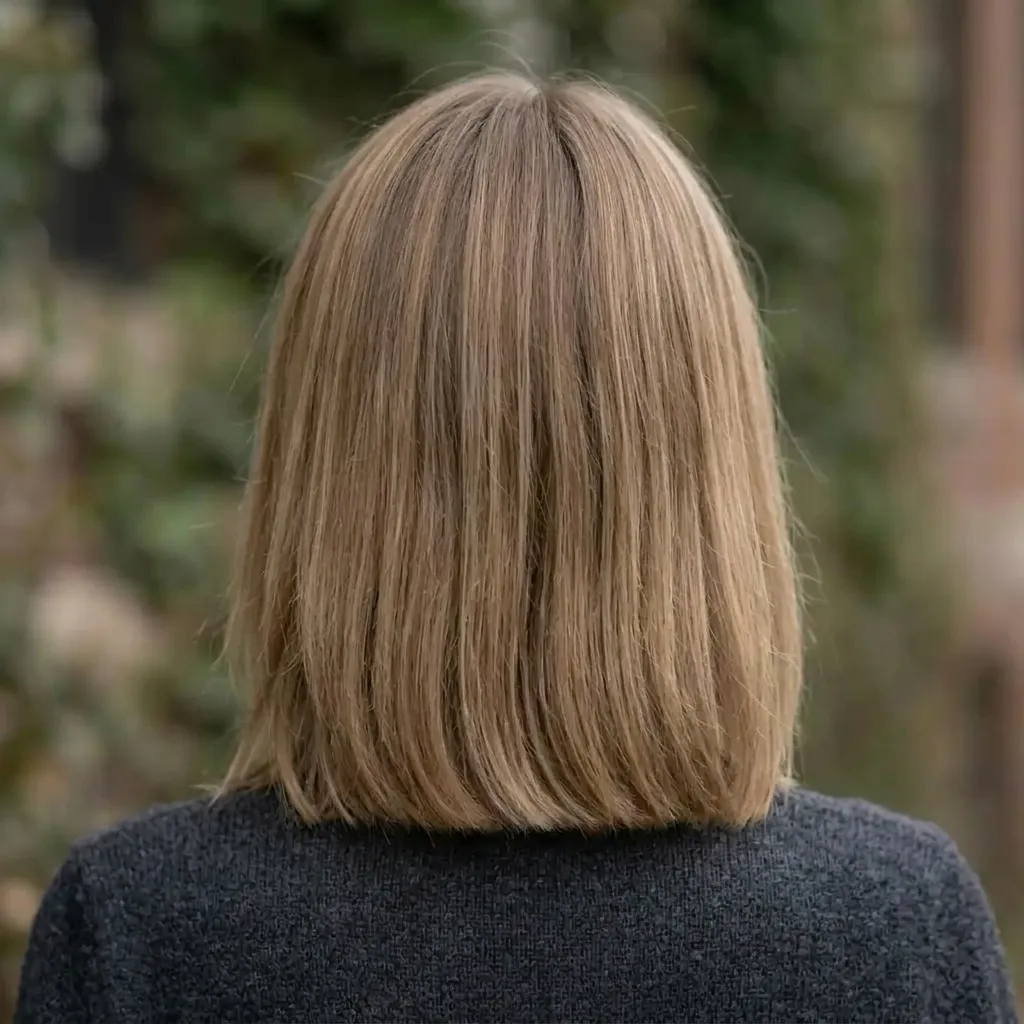 Blunt Bangs Haircut for women — back view