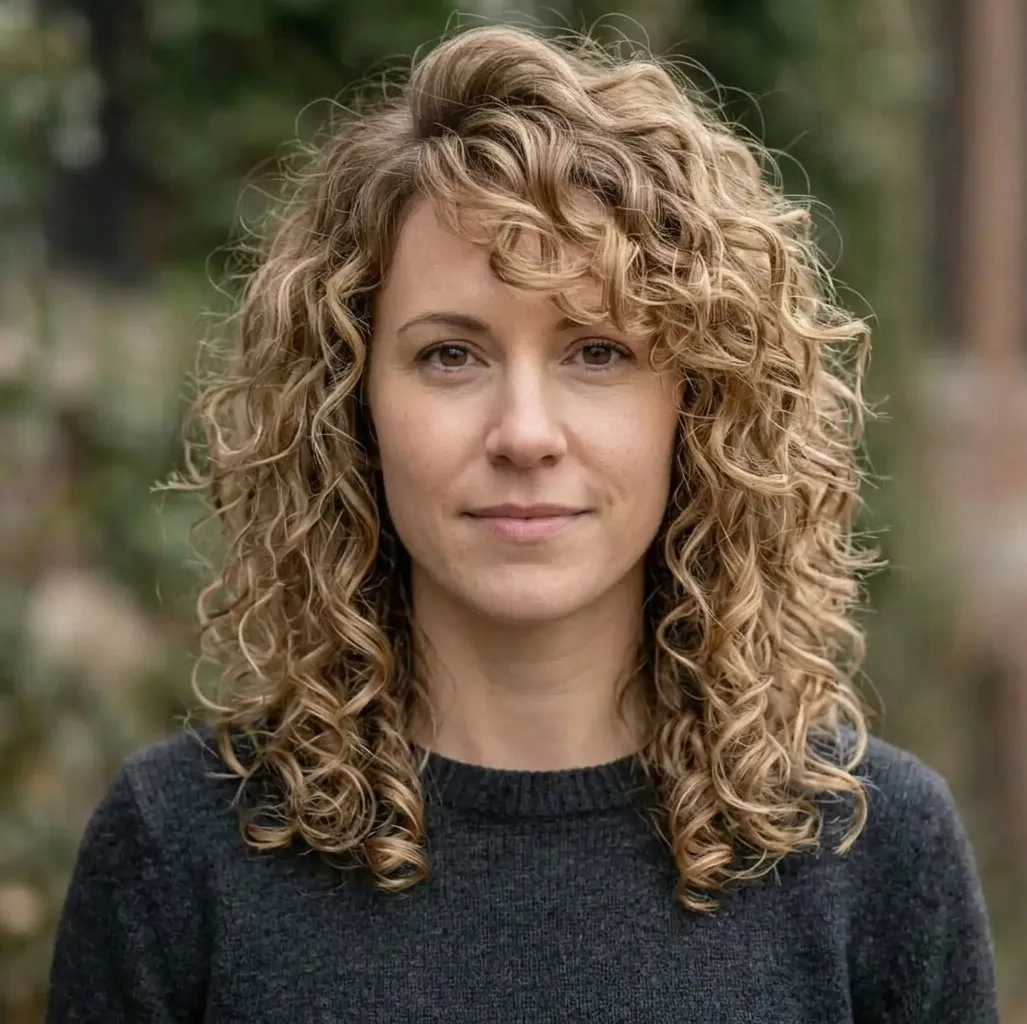 Bouncy Deep Part hairstyle for Women
