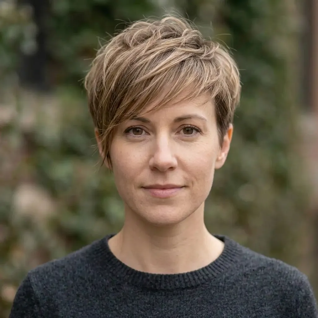 Feathered Crown Cut hairstyle for Women