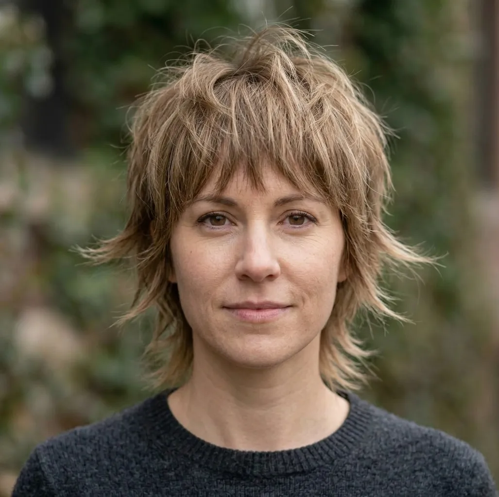 Flared Shaggy Pixie hairstyle for Women
