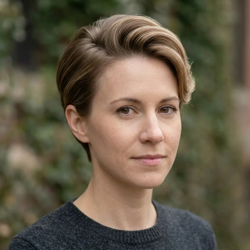 Glossy Lifted Pixie hairstyle for Women