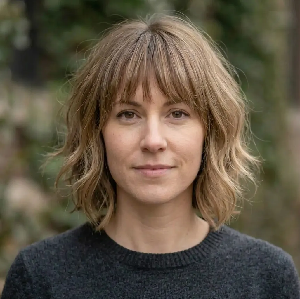 Fringed Wavy Bob hairstyle for Women