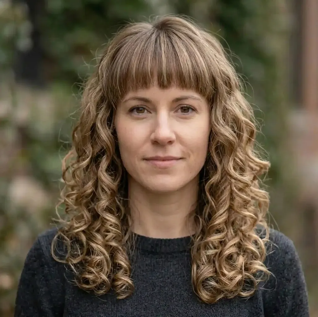 Blunt Bang Spirals hairstyle for Women