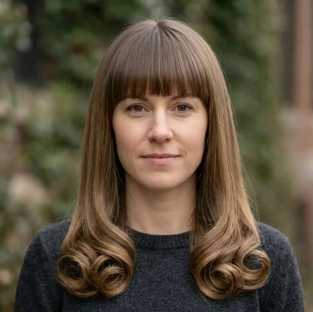 Fringed Straight Curled hairstyle for Women