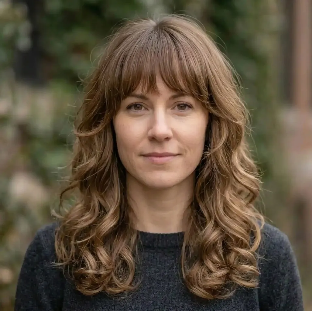 Curved Fringe Waves hairstyle for Women