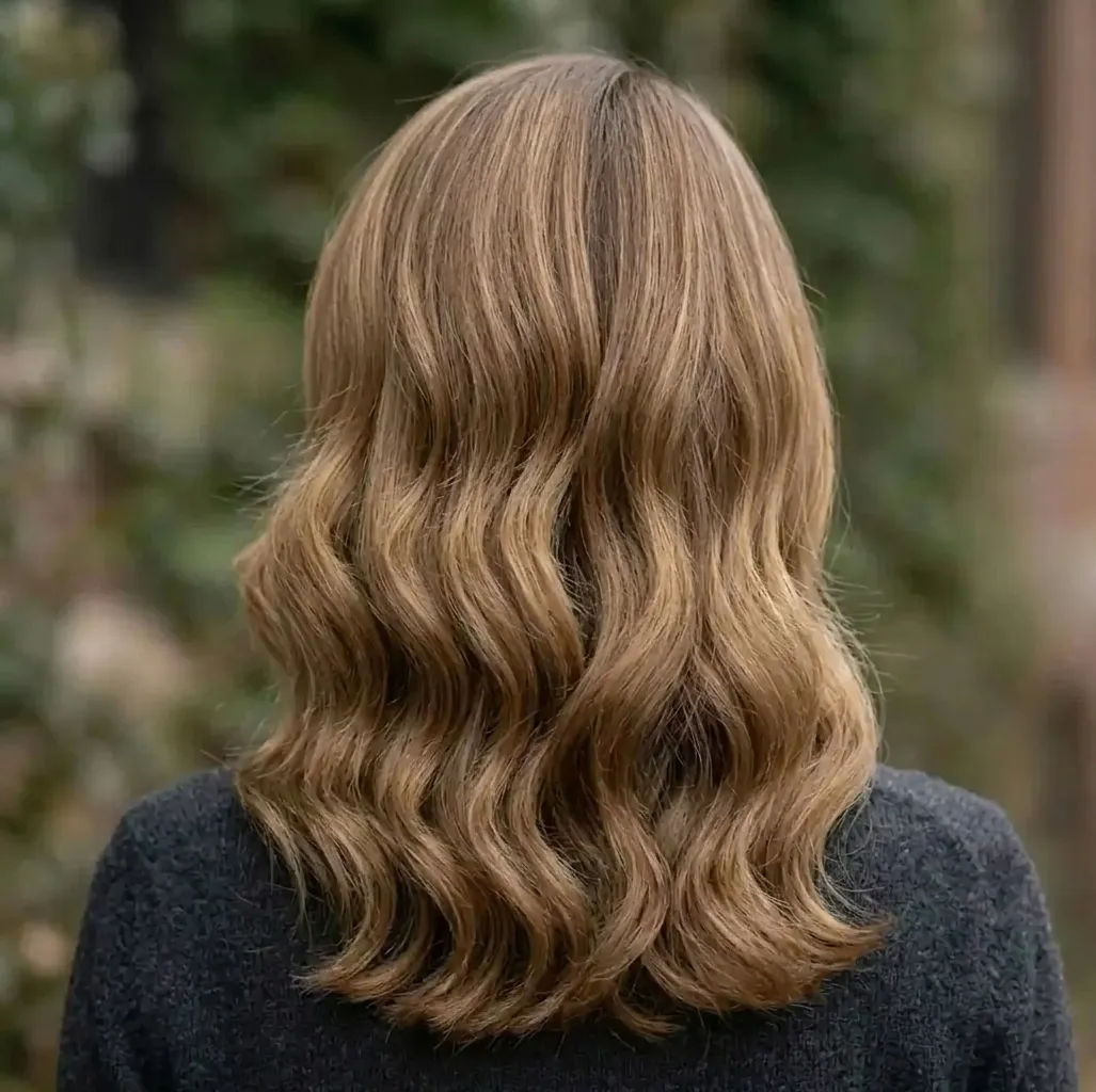 Soft Side Waves Haircut for women — back view