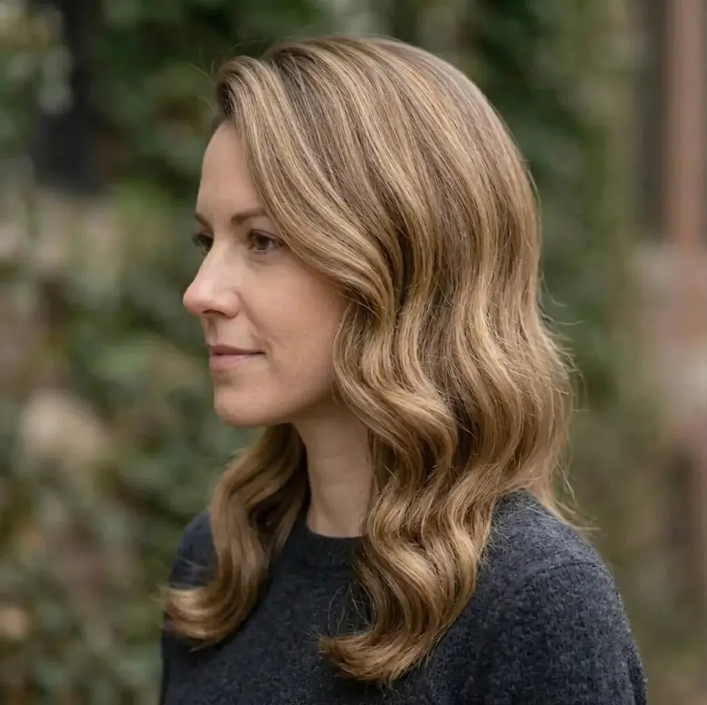 Soft Side Waves Haircut for women — side view