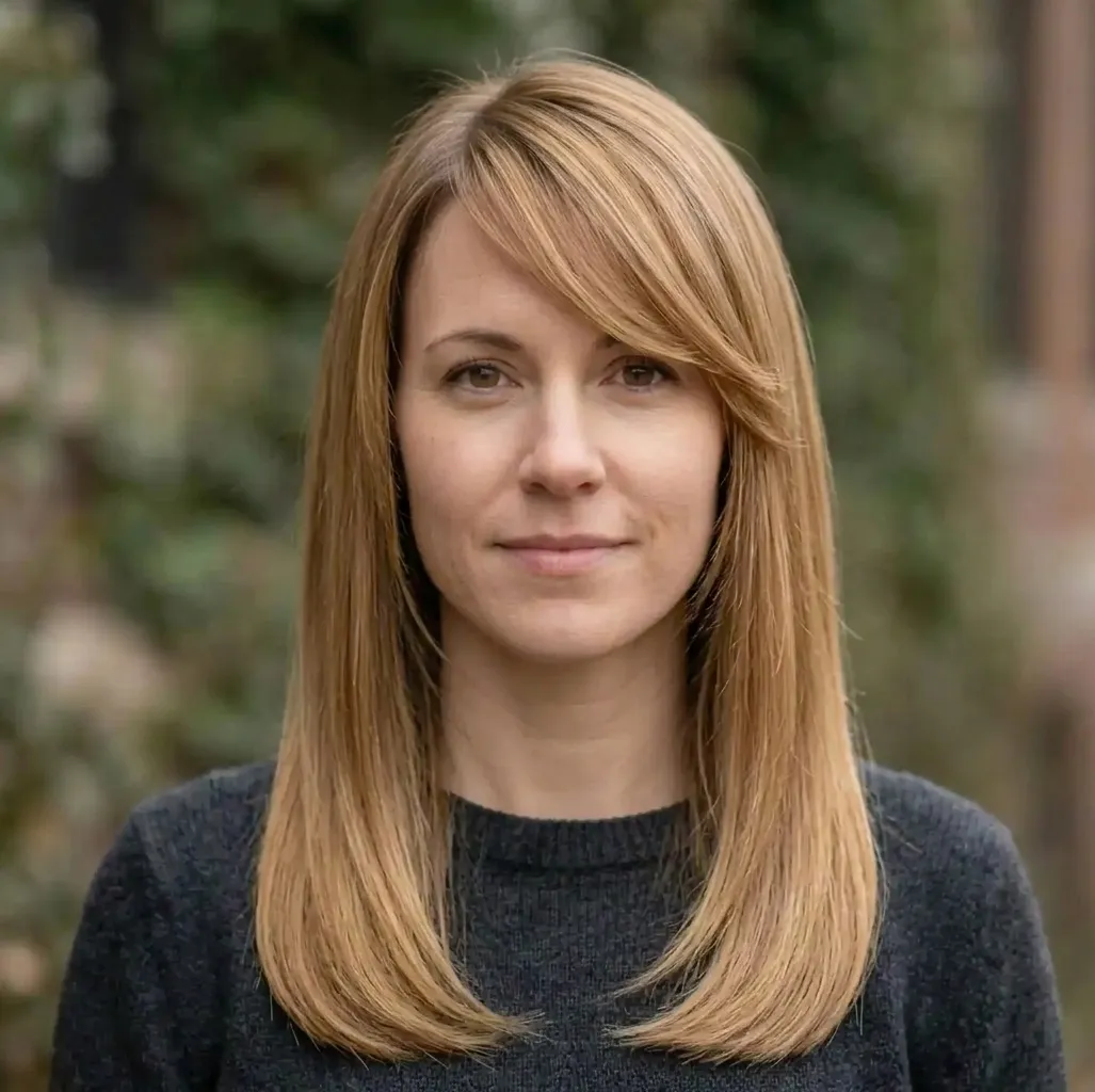 Polished Swept Fringe hairstyle for Women