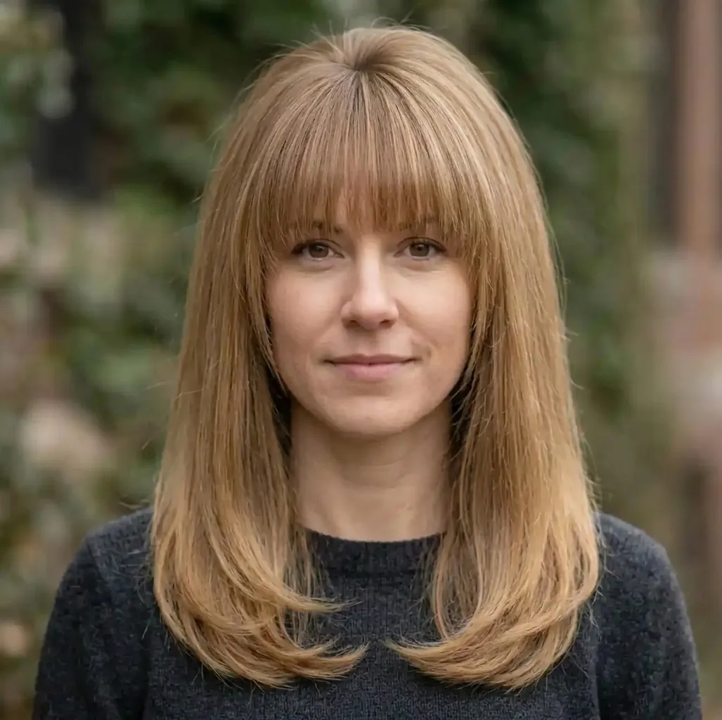 Tapered Fringe Long hairstyle for Women