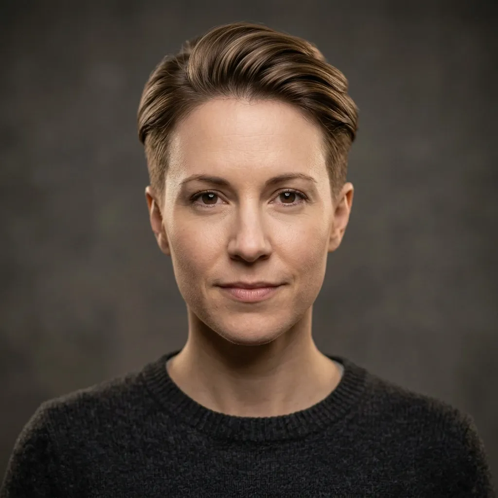 Low Taper Fade Haircut for women — styled finish