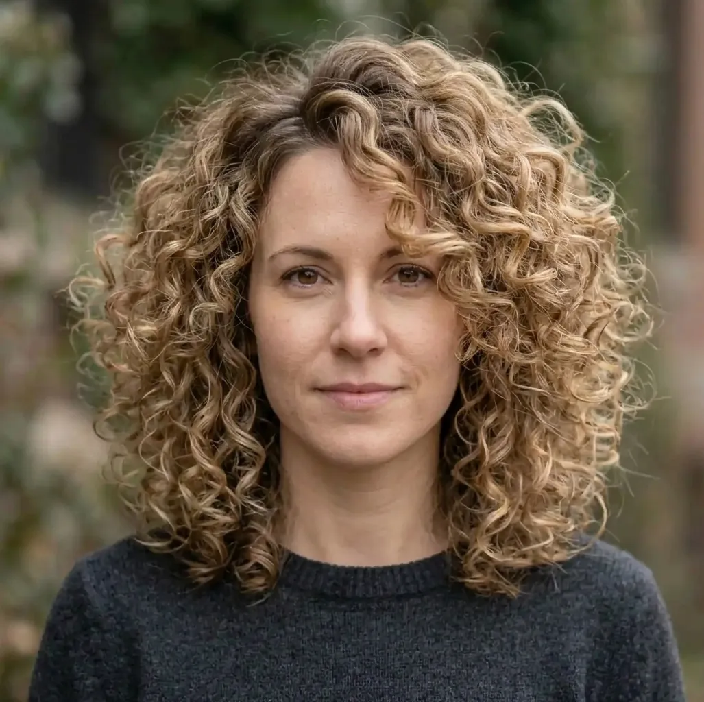Rounded Curly Volume hairstyle for Women