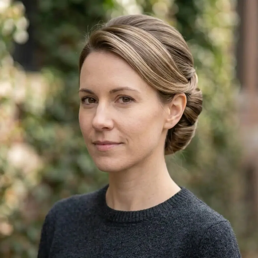 Sleek Folded Updo hairstyle for Women