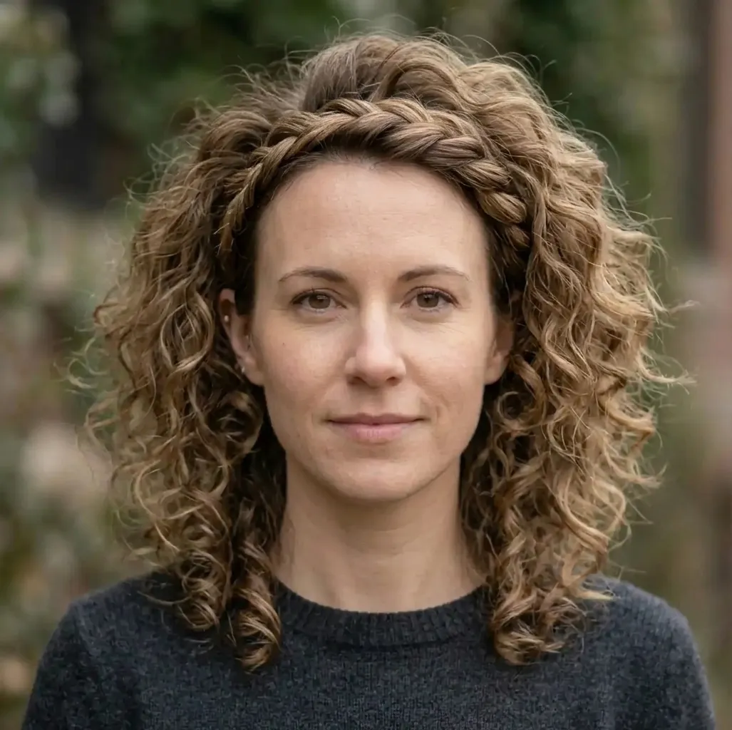 Twisted Headband Curls hairstyle for Women
