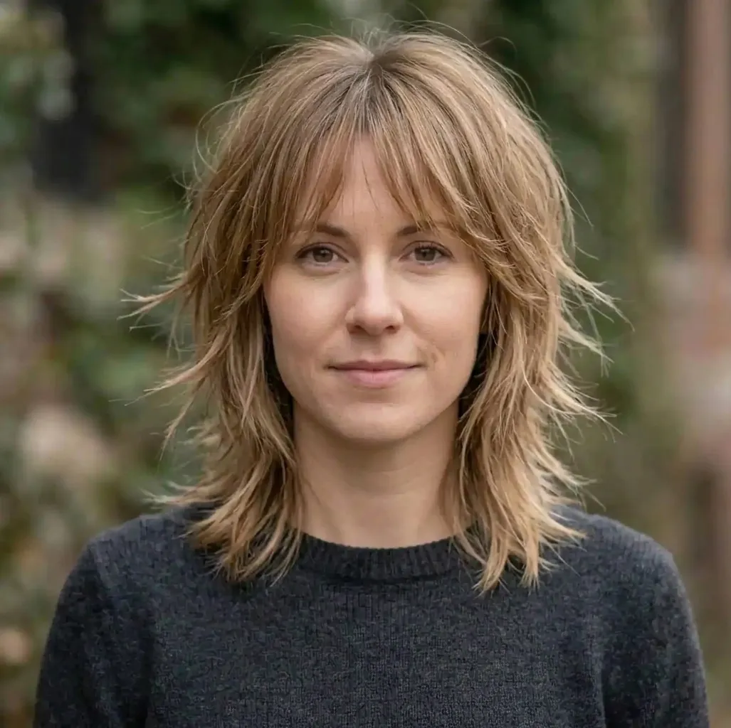 Piecey Flicked Shag hairstyle for Women
