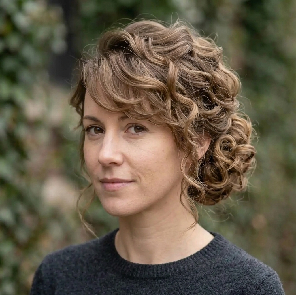 Curly Updo hairstyle for Women