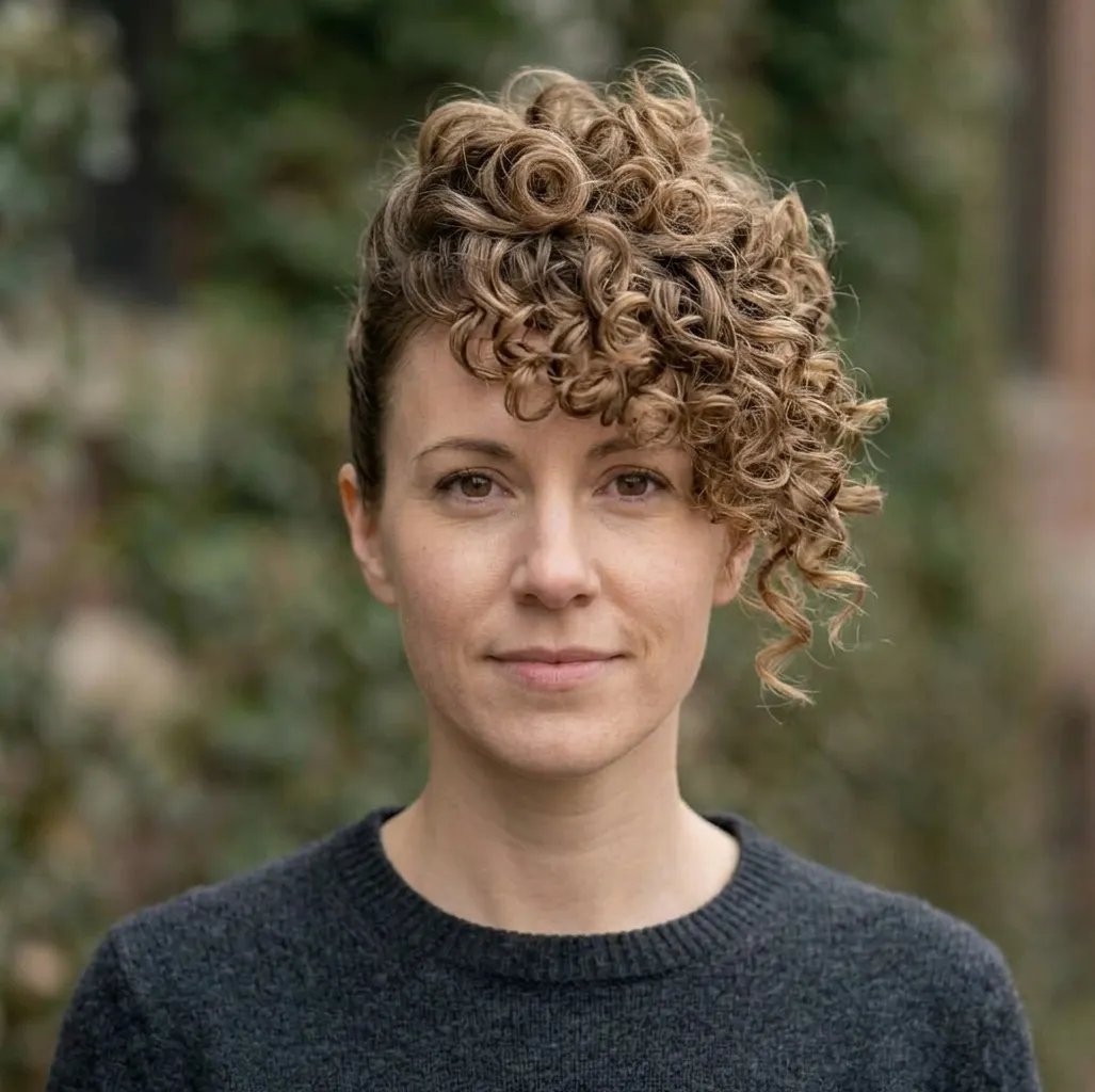 Sculpted Side Coil hairstyle for Women