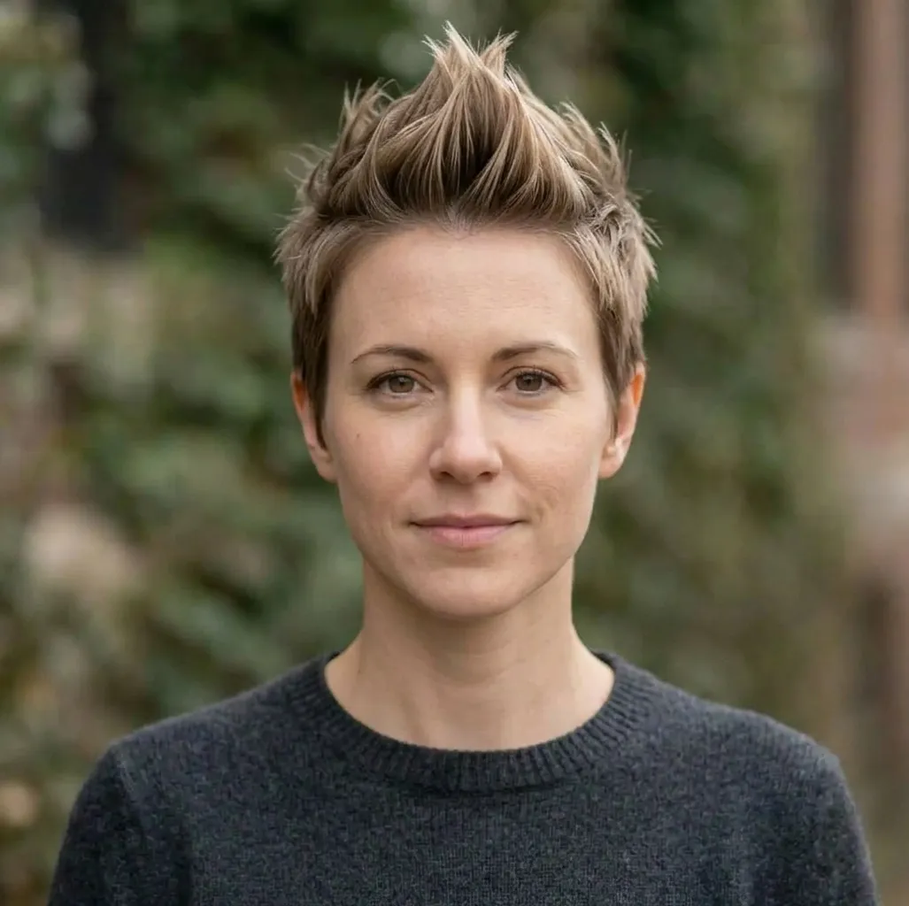 Sculpted Spiky Peak hairstyle for Women