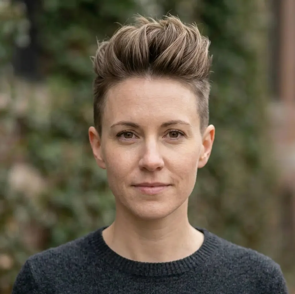 Textured Pompadour Crop hairstyle for Women