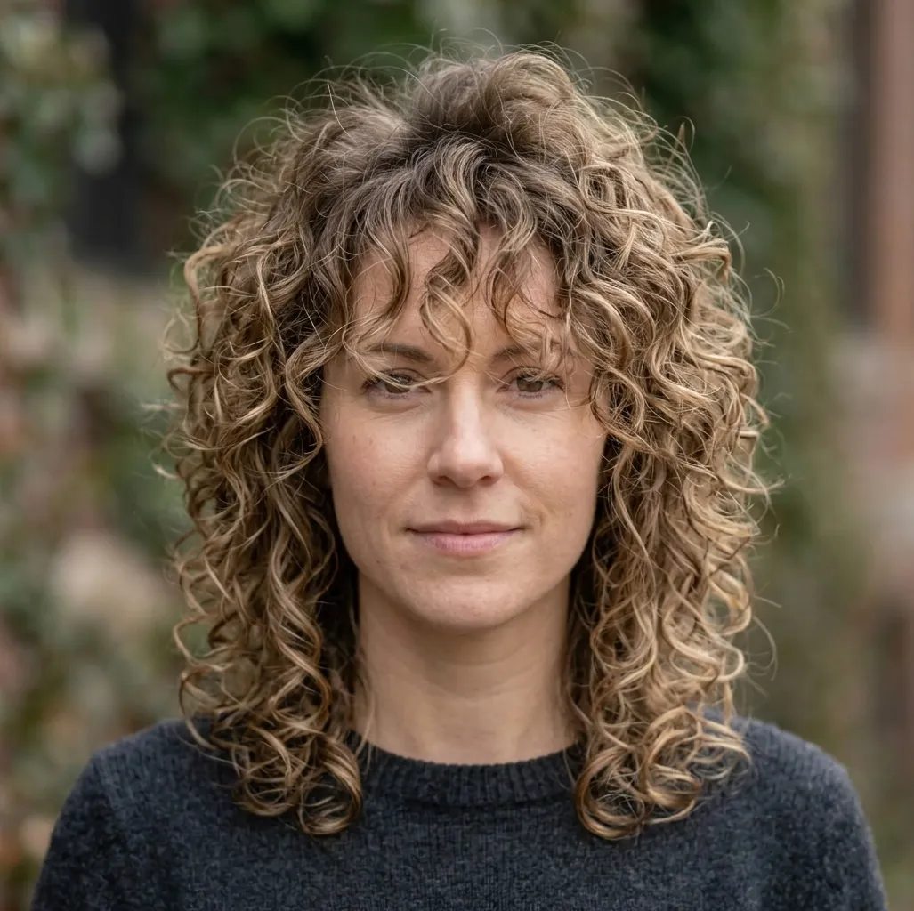 Tousled Ringlet Shag hairstyle for Women