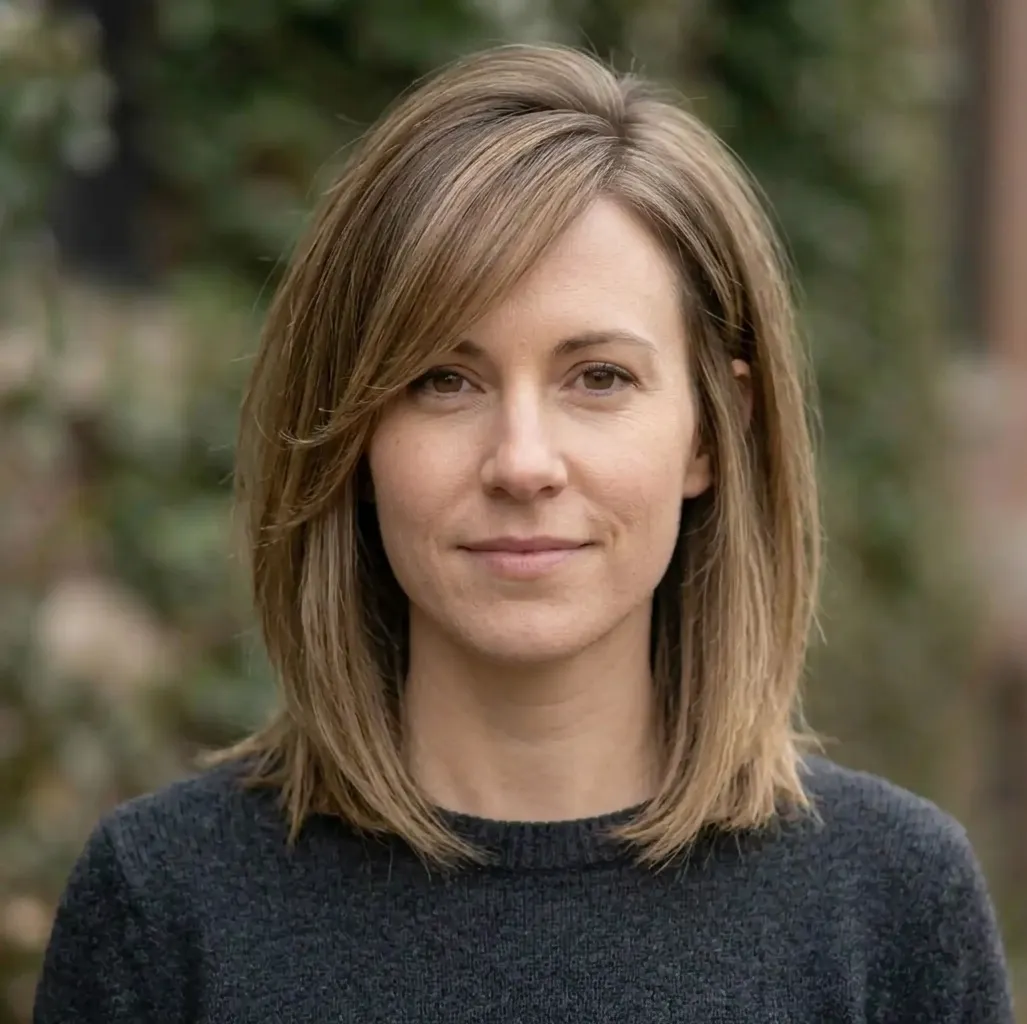 Sleek Swept Lob hairstyle for Women
