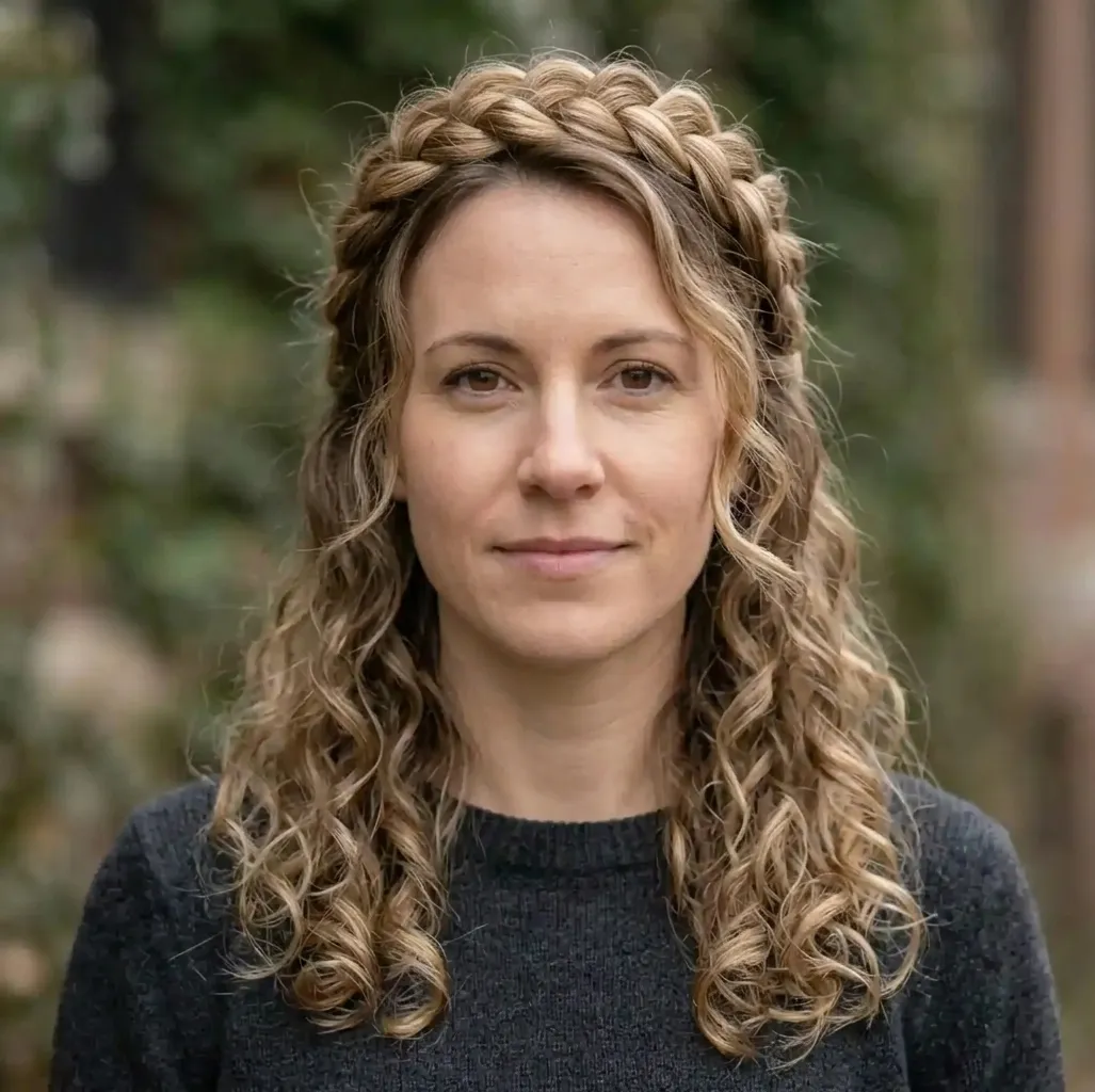 Braided Spiral Half-Up hairstyle for Women