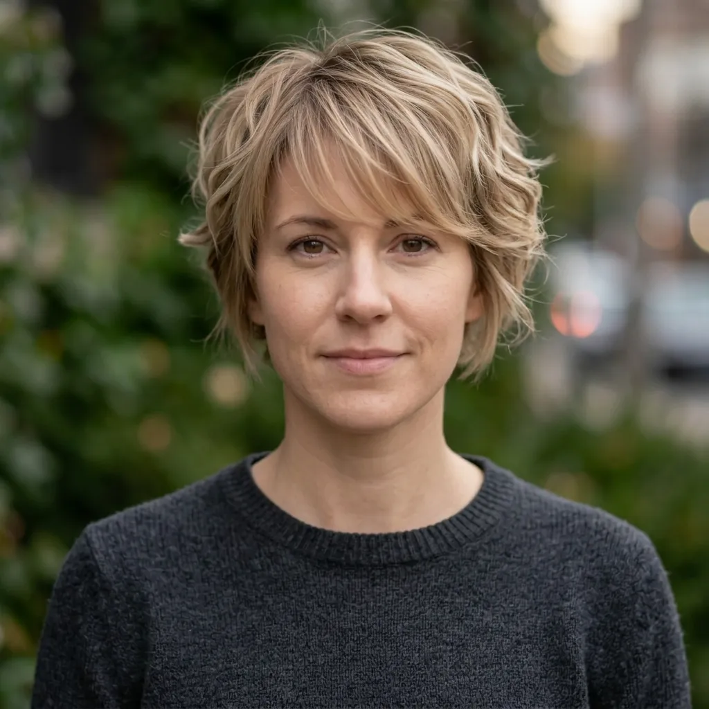 Textured Crop Haircut for women — styled finish