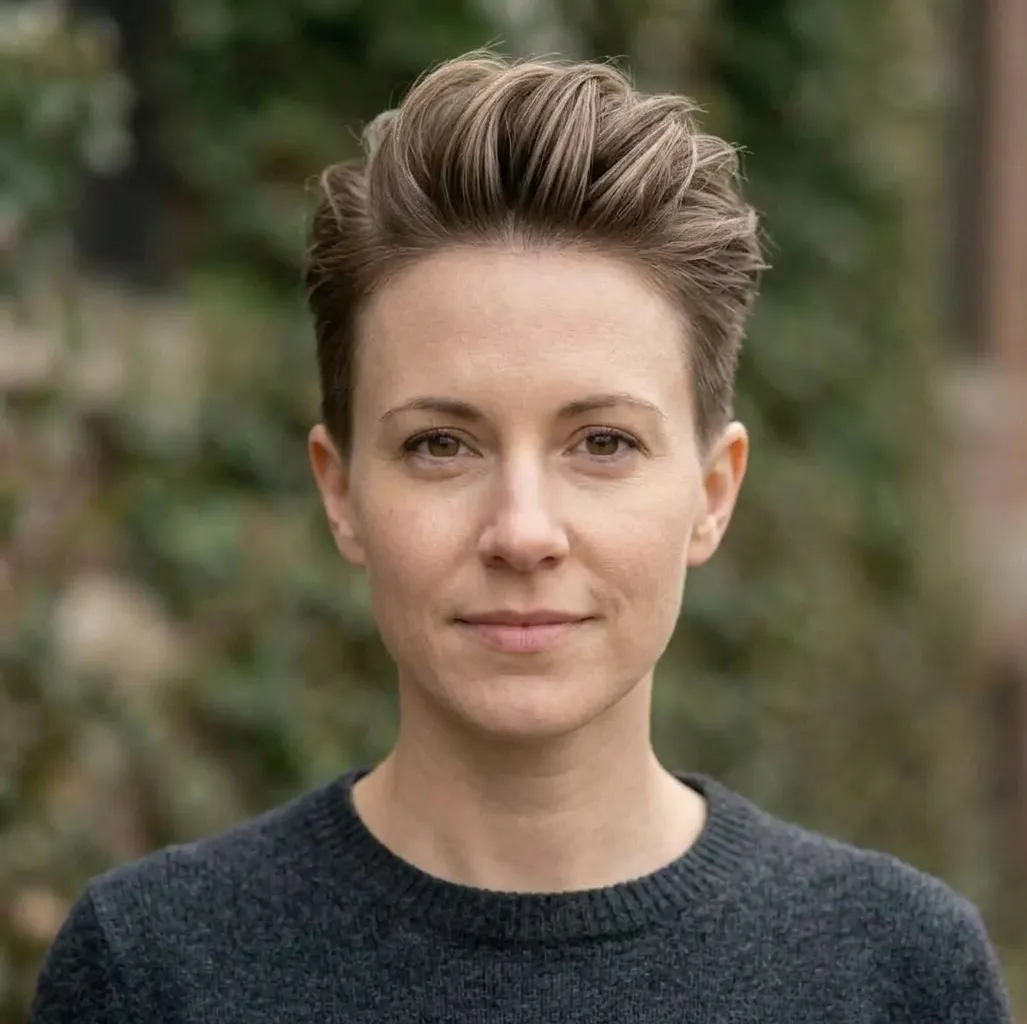 Textured Taper Pompadour hairstyle for Women