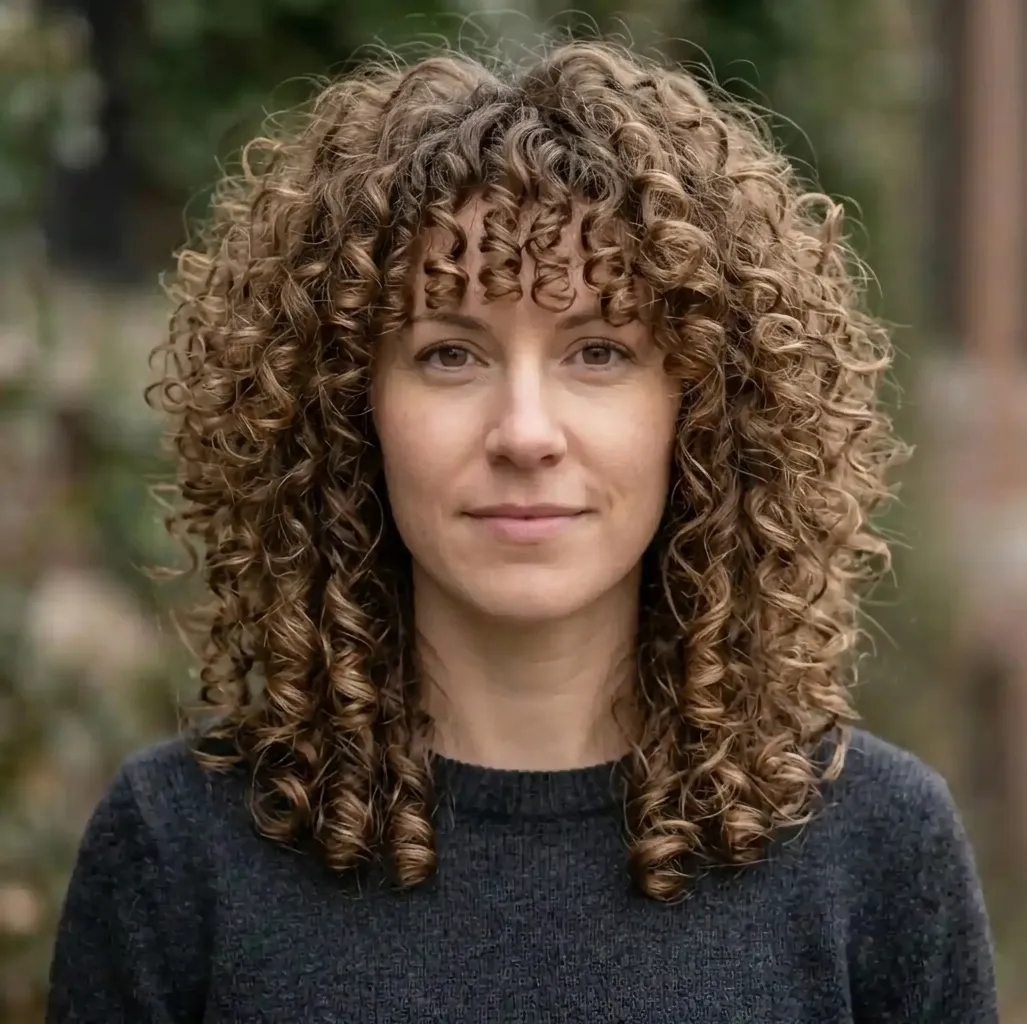 Coiled Spherical Fringe hairstyle for Women