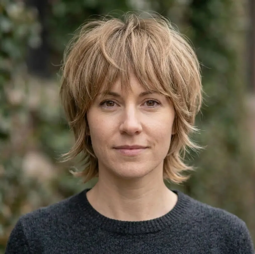 Voluminous Shag Crop hairstyle for Women
