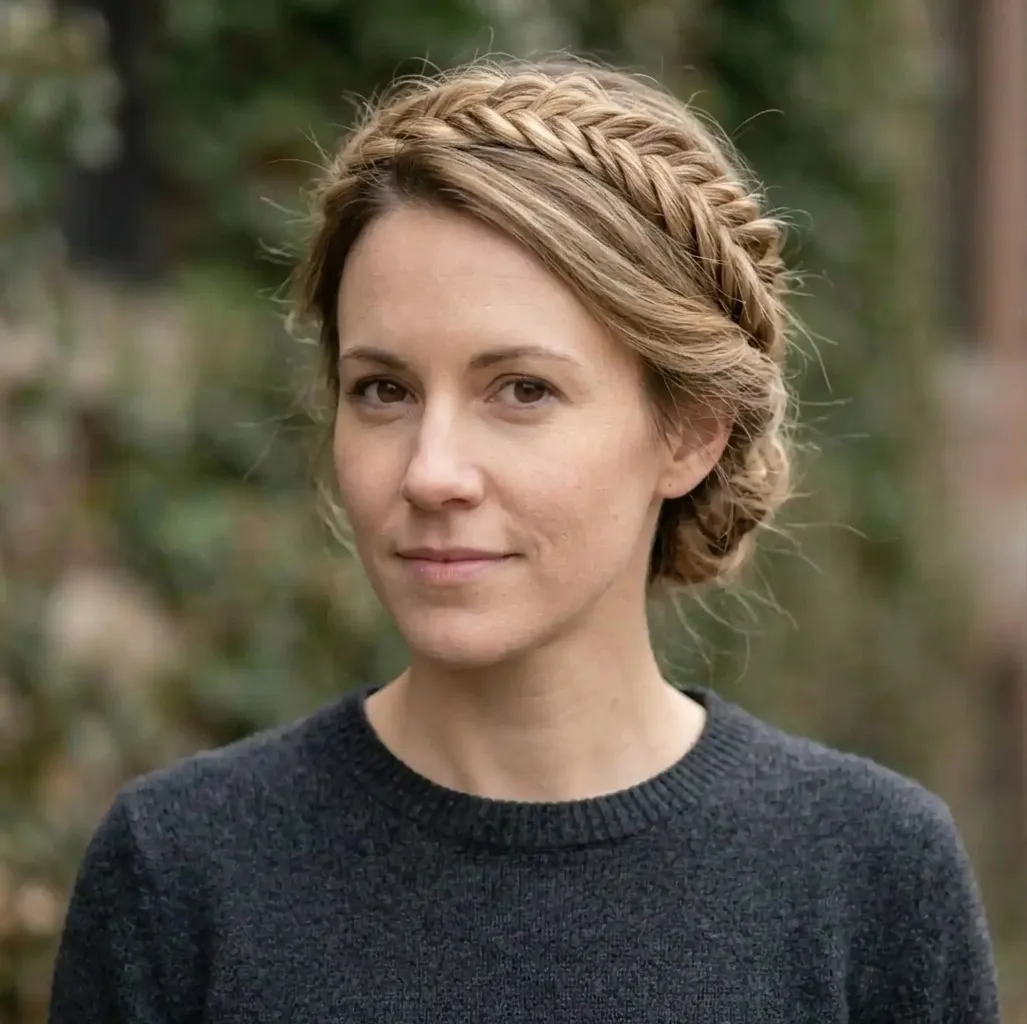 Woven Crown Updo hairstyle for Women